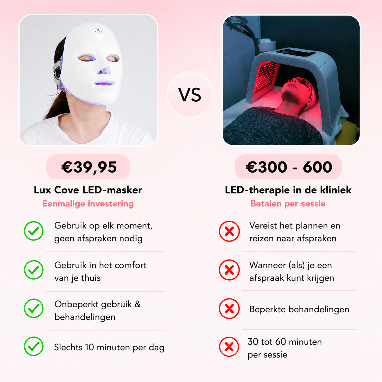 Stralux | 7-in-1 LED Gezichtsmasker